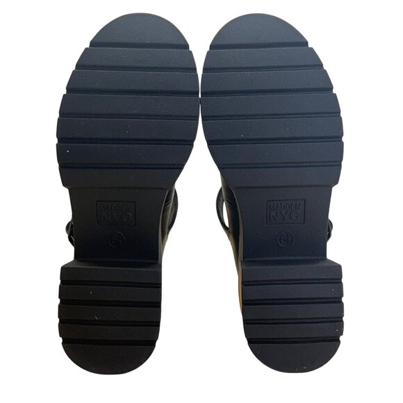 Madden NYC Women’s Black Lug Sole Adjustable Strap Mary Jane Shoes Size 8.5 US - Picture 7 of 8